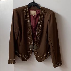 Wool studded cowboy jacket